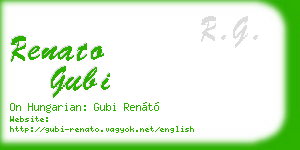 renato gubi business card
